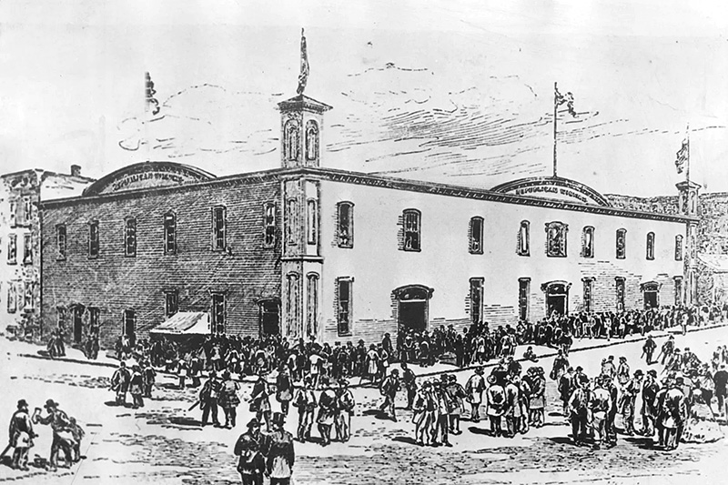 How Lincoln Won the 1860 Republican Nomination — Exterior of "The Wigwam"